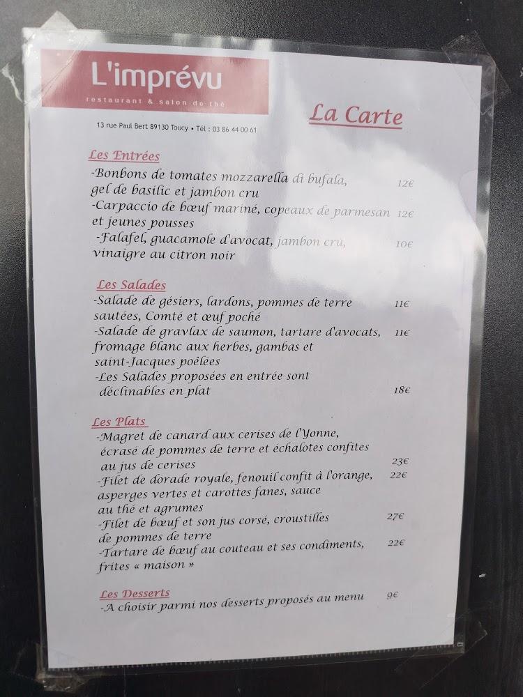 L'imprévu - Menu Image 2
