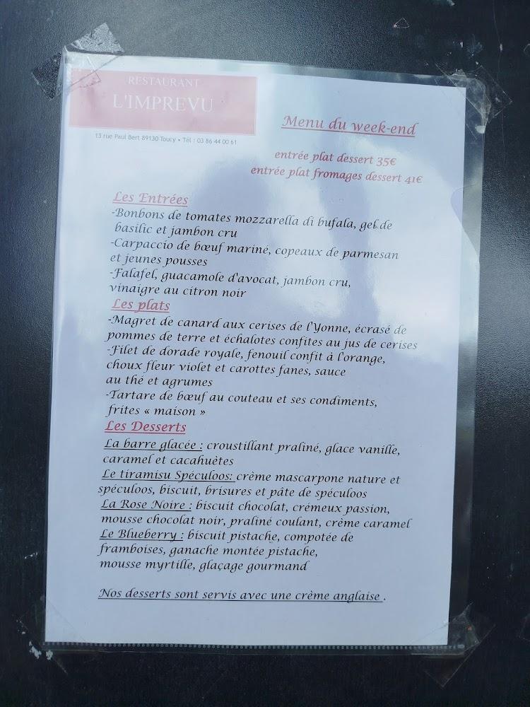 L'imprévu - Menu Image 3